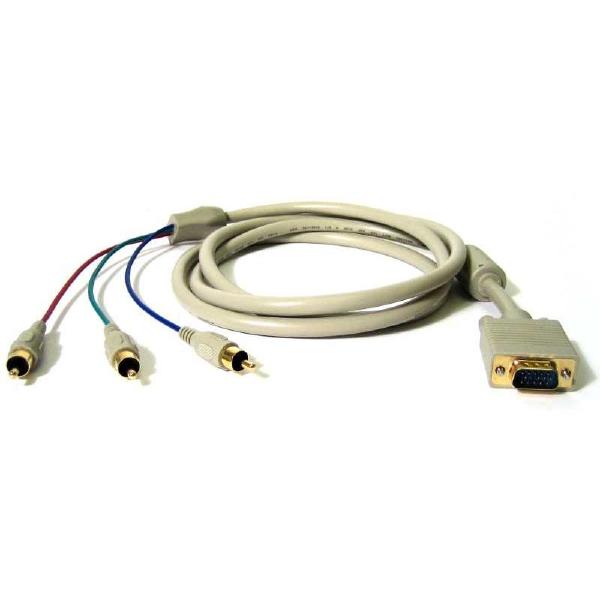3' VGA Monitor to RCA Component Video Cable